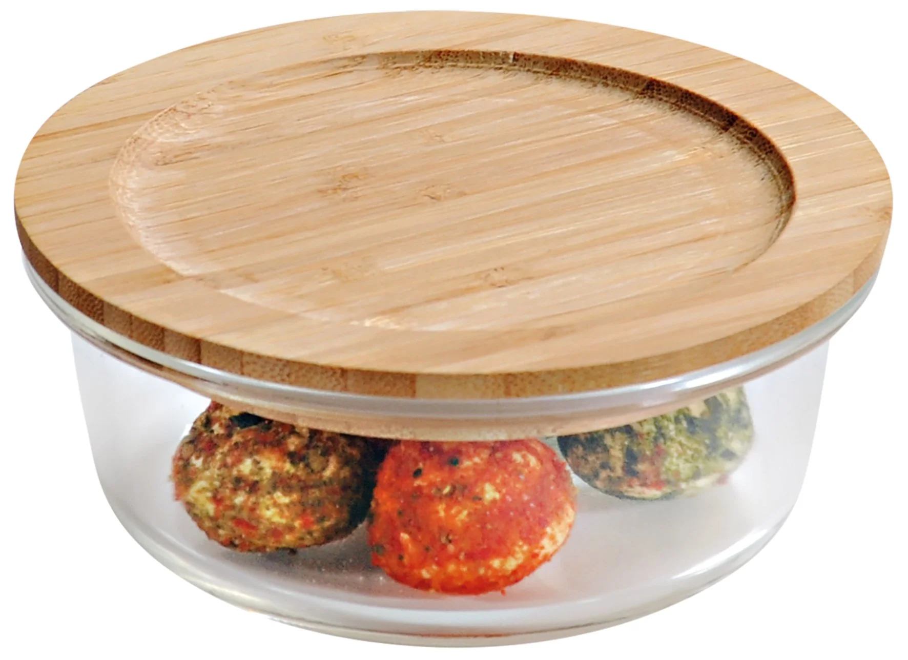 Aufbewahrungsglas mit Bambusdeckel - 300 ml