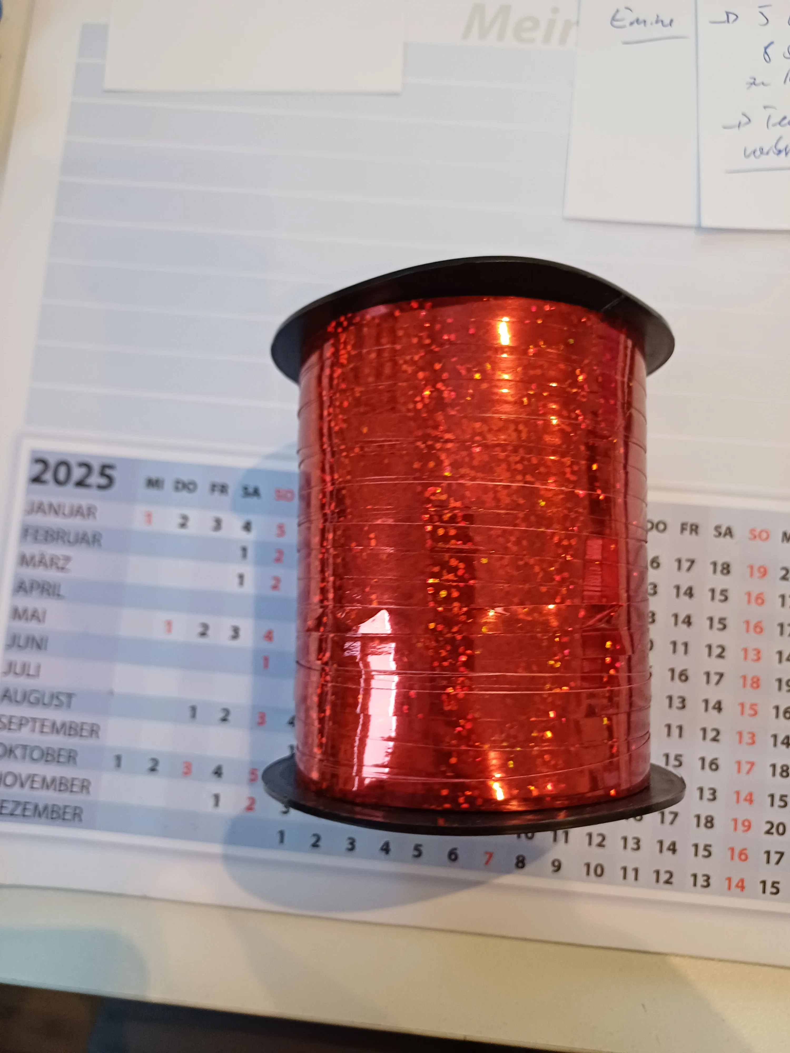 Geschenkband rot glitzer