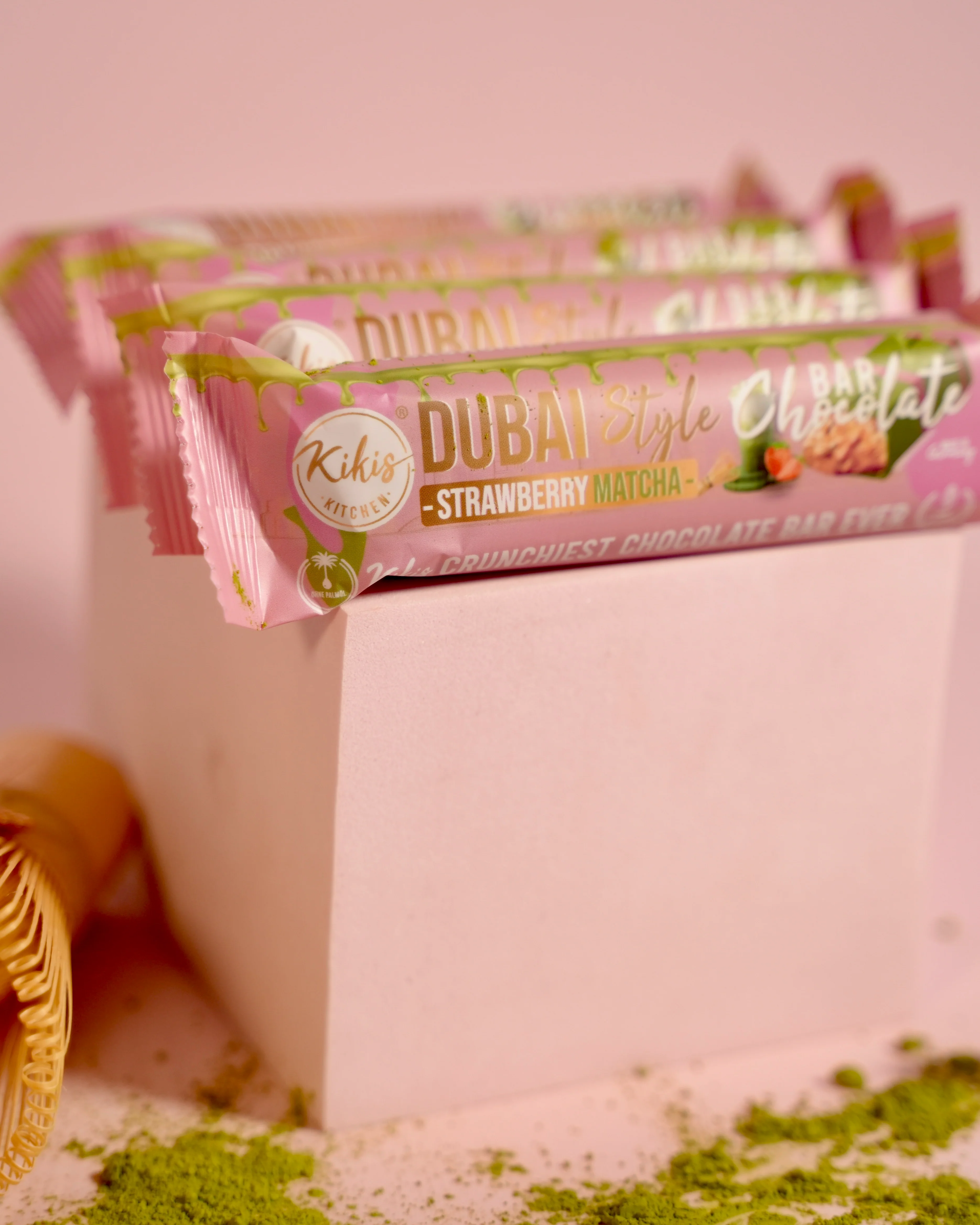Kikis Dubai Style Bar Chocolate - Strawberry Matcha 🍫 - Image 2
