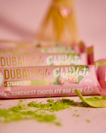 Kikis Dubai Style Bar Chocolate - Strawberry Matcha 🍫 - Image 4
