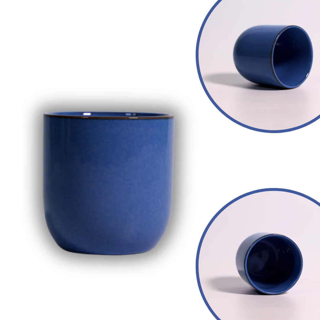 Kikis Keramik Becher - 230ml blau