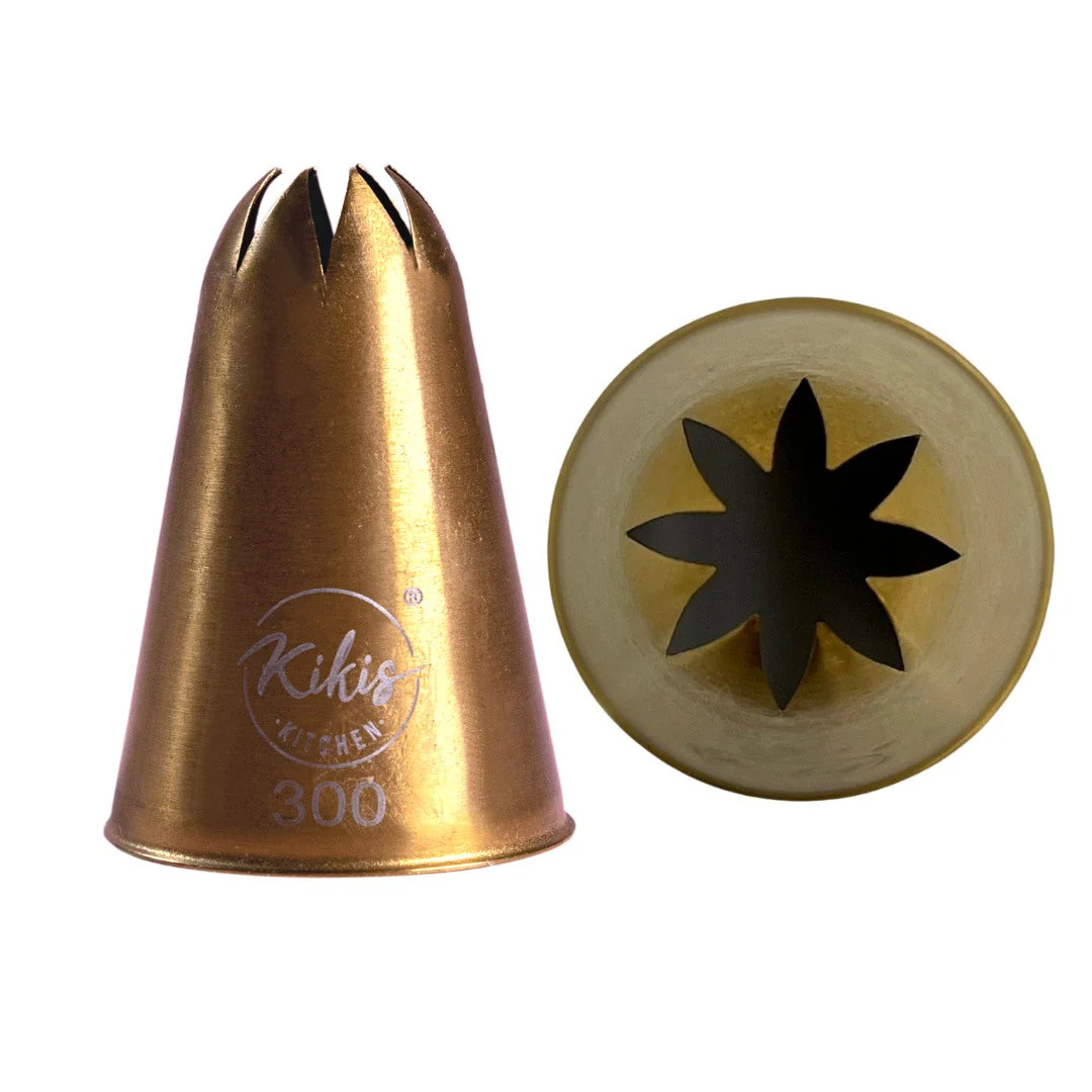 Kikis Rosen-Tülle in GOLD geschwungen Ø 8mm - Nr: 300