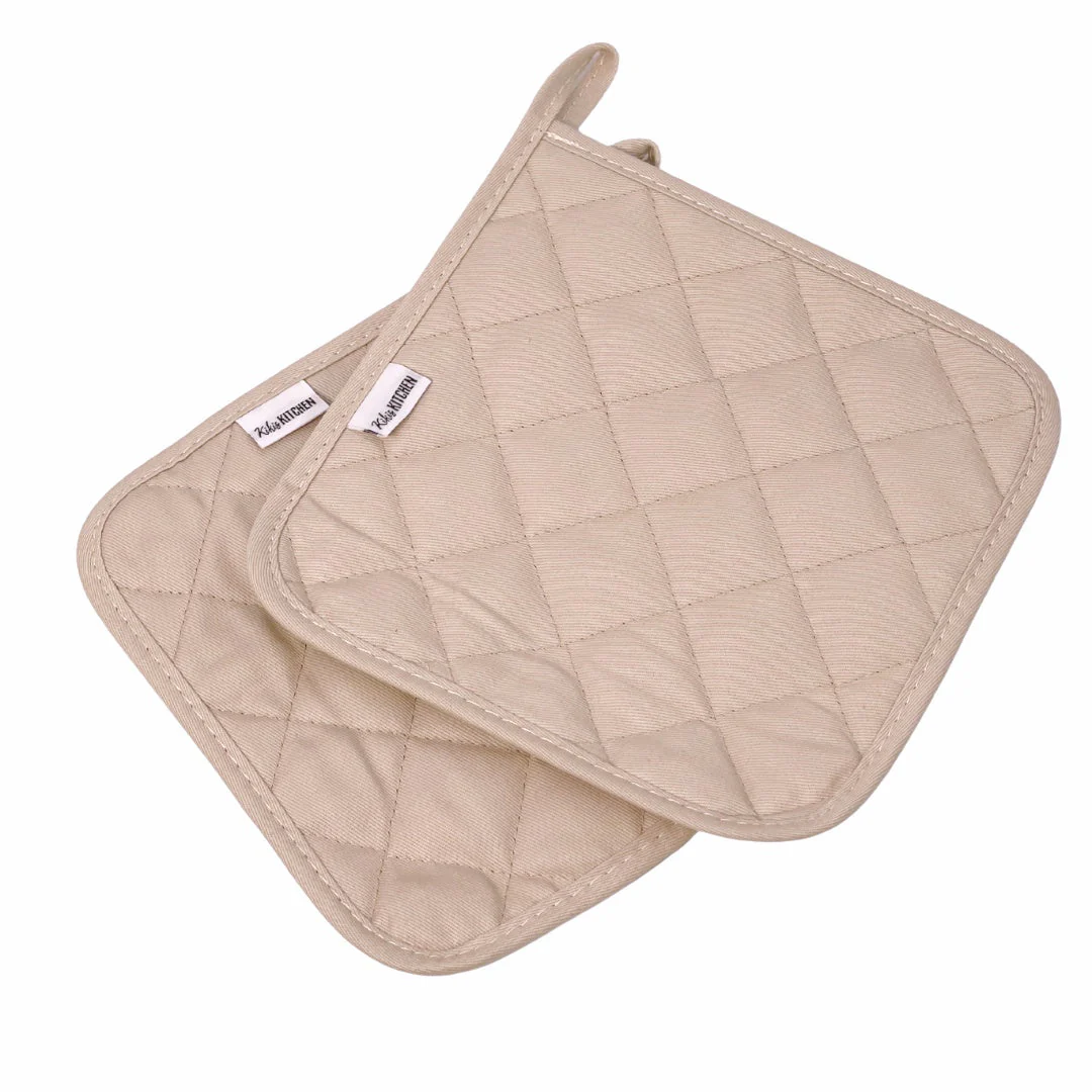 Kikis Topflappen - 2er Set beige