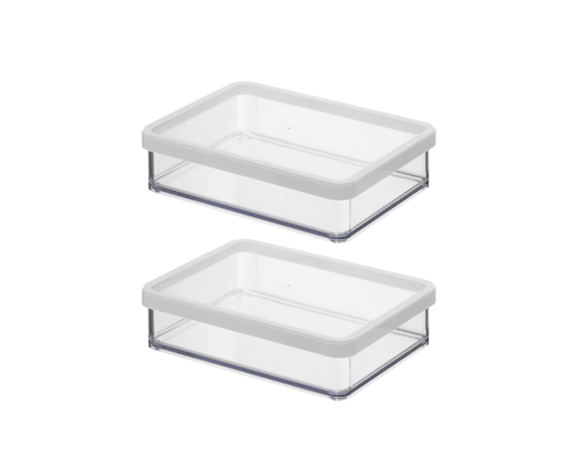 Premium Vorratsdose 2er Set flach 1,0 l