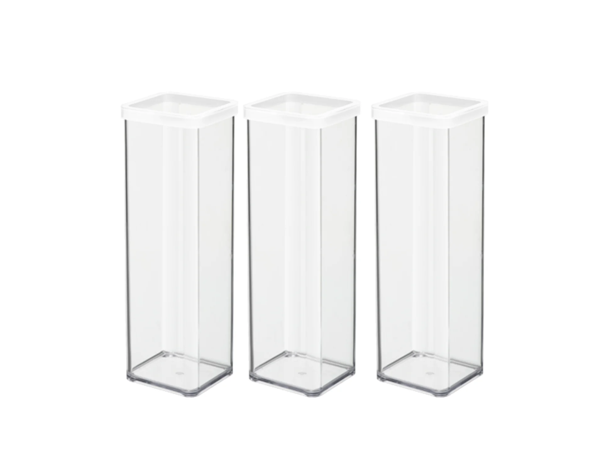 Premium Vorratsdose 3er Set quadratisch 2,0 l