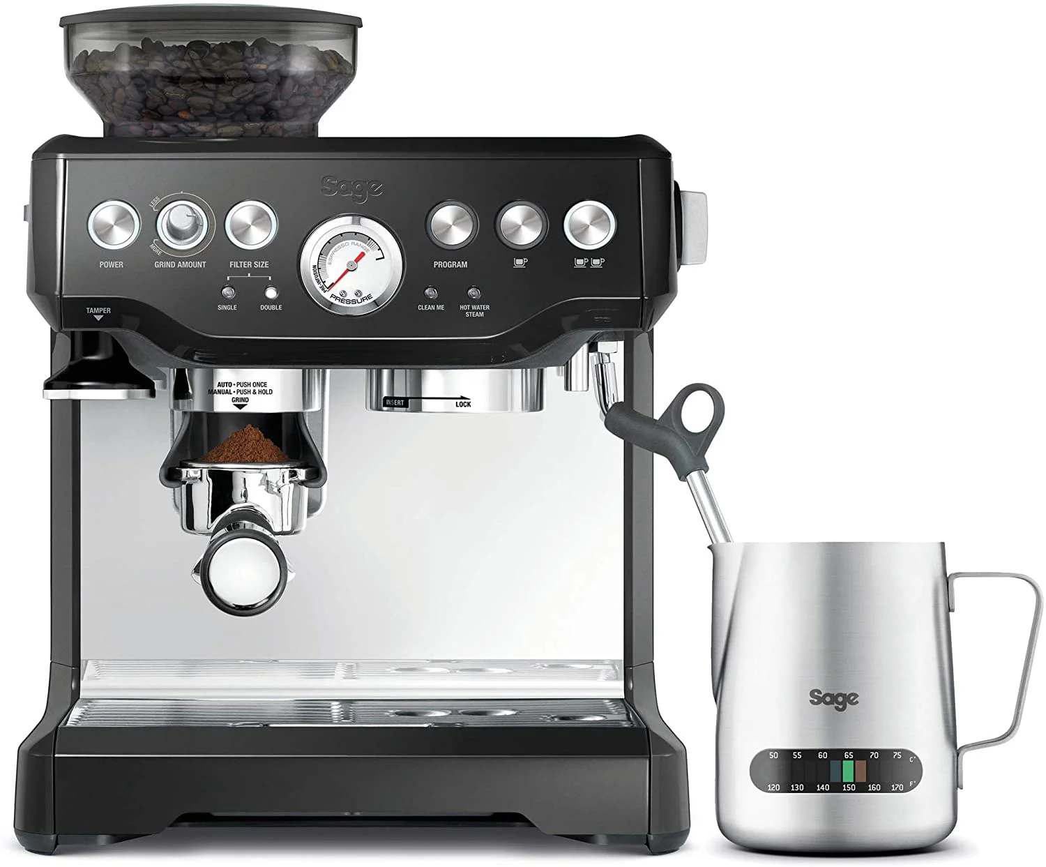 Sage Barista Express Kaffeemaschine - Siebträger glänzend Schwarz